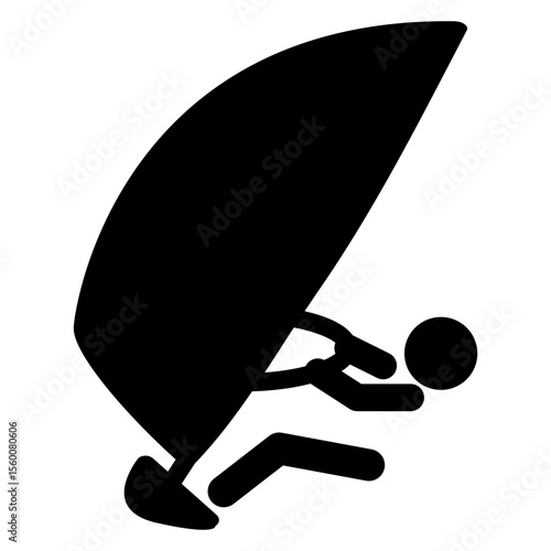Icono de windsurfista. Logo windsurf