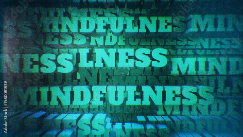 A motivational background of 3D extruded positive repeat words.