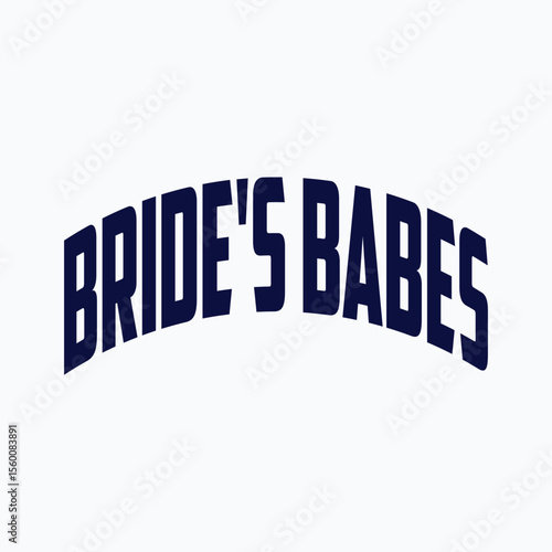 Bride's babes - Black hand lettered quote with diamond ring for greeting card, gift tag, label, wedding sets. Groom and bride design. Bachelorette party. Best Bride text with diamond ring.