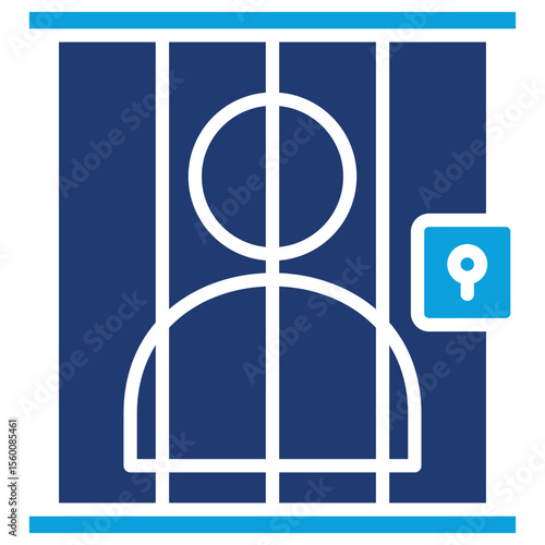 Prison Flat Blue Icon