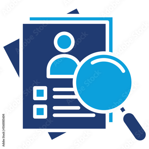 Inspection Flat Blue Icon