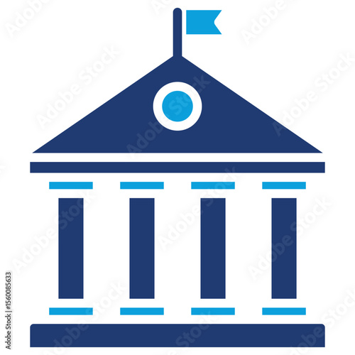 Embassy Flat Blue Icon