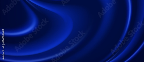 Dark blue abstract background with soft, flowing waves