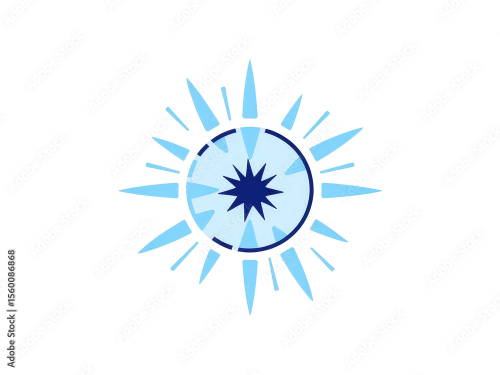 a simple flat 2d icon of a 'shockwave', with a visible, circular transparent shockwave expanding outwards from a central explosion point, minimalist design, solid light blue and white colors a simple flat 2d icon of a 'shockwave', with a visible, circular transparent shockwave expanding outwards from a central explosion point, minimalist design, solid light blue and white colors