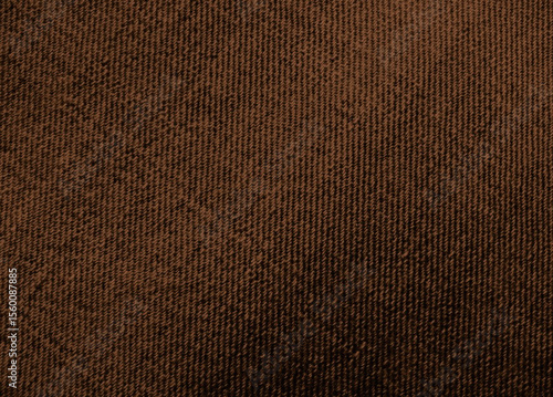background texture of dark brown denim fabric