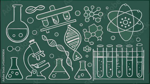 Chalkboard drawing depicting items needed for school such as books shoes and lunch box ready to go