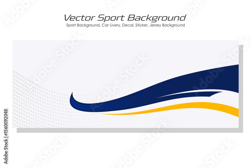 Vector sports car body wrap decal in white and black background design decal car livery EPS 10