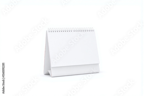 desk calendar with a folded sheet of paper on top of it