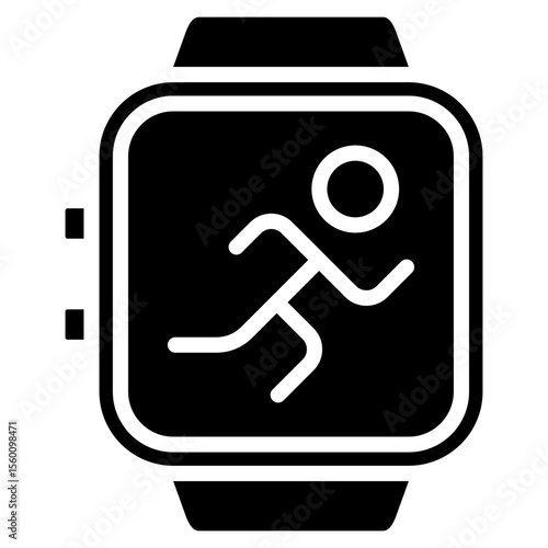 Fitness Tracker glyph icon