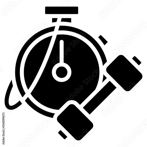 Workout Timer glyph icon