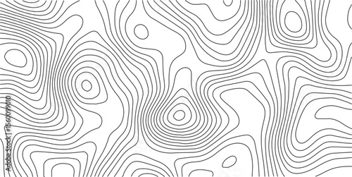 Vector geographic contour map. White wave paper curved reliefs abstract background, Abstract topographic contours map background, Topography map background. 