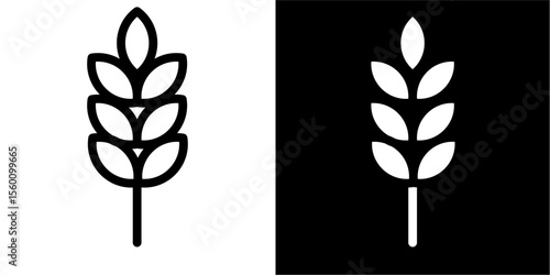 Wheat Ear Icon: Symbol of Agriculture, Grains & Healthy Food for Baking & Natural Products