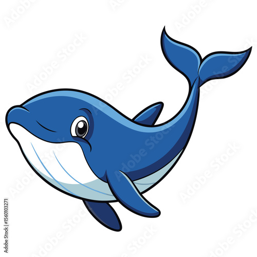 A majestic whale breaching, leaping powerfully from the water on a plain white surface, a stunning ocean spectacle.