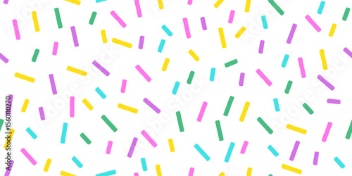Fotografía Donut Sprinkle Seamless Pattern with Colorful Glaze Texture Background and Rainb