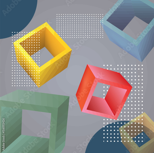 Abstruct Geometry Colorful Gradient Background design