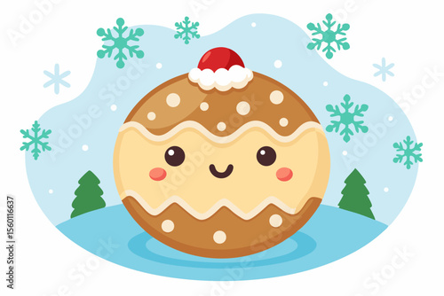Christmas cards, winter recipe books, seasonal packaging, and digital or print projects related to Christmas baking or sweets.