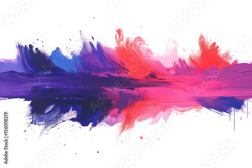 Colorful abstract watercolor paint splash brush stroke background