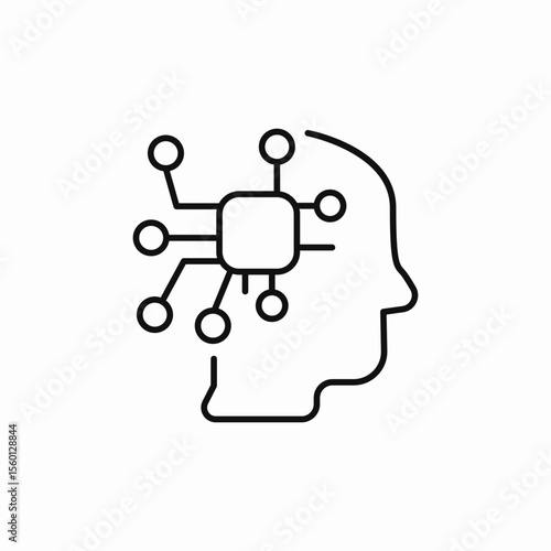 brain cpu icon sign vector
