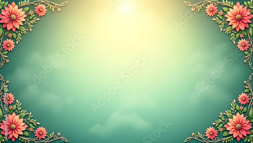 Ramadan digital background with star lights, golden textures and clean copy area for content use