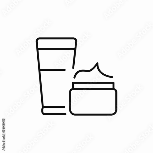 cream cosmetics care icon sign vector