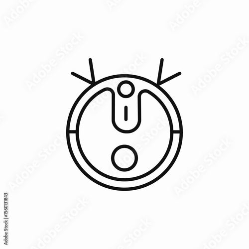 robot vacuum cleaner icon sign vector