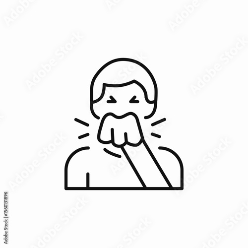 sneeze illness icon sign vector