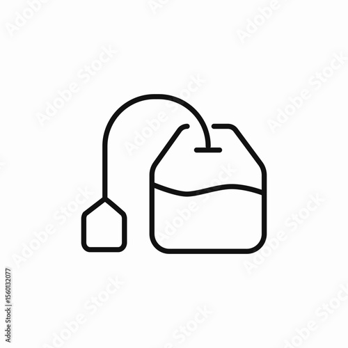 tea bag packet icon sign vector