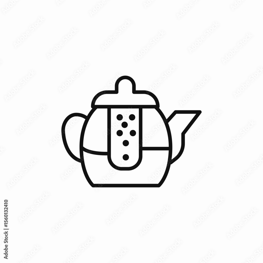 Obraz premium teapot kettle tea icon sign vector
