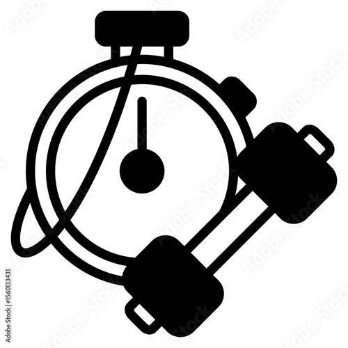 Workout Timer outline mixed icon