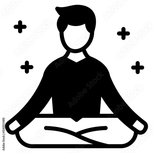 Guided Meditation outline mixed icon