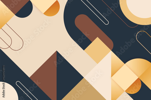 Geometric colorful box and round clips abstruct Background design