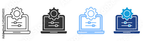 Setup Icon Set Multiple Style Collection