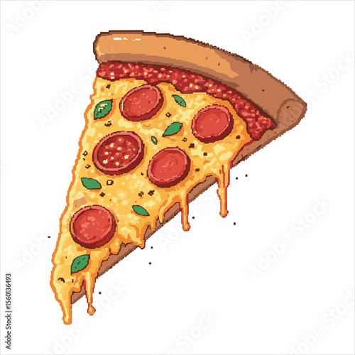 Neapolitan pizza illustration food art vector