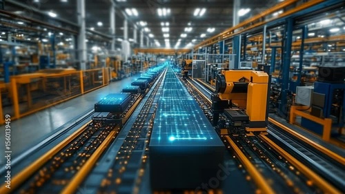 Automated manufacturing line with digital overlay