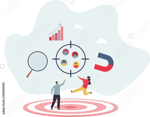 Focus group research service.people study target audience in centric aim for business promotion and brand product advertising. character life .
