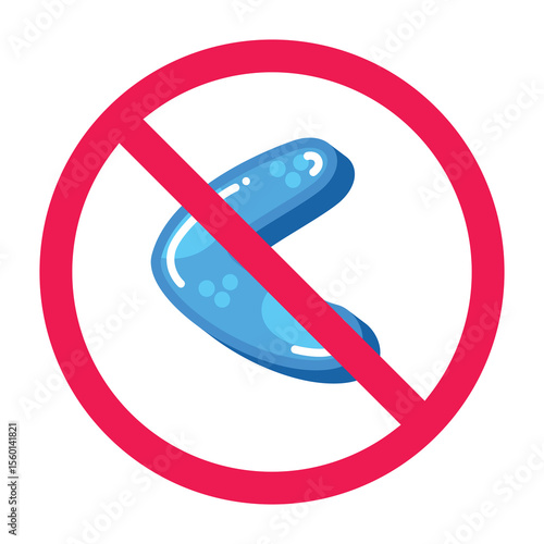 Forbidden sign with less than symbol, no less than sign, smaller than prohibition sign, flat icon design vector illustration, isolated on white background