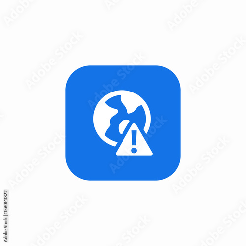 earth situation warning icon sign vector