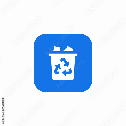 eco recycle bin icon sign vector