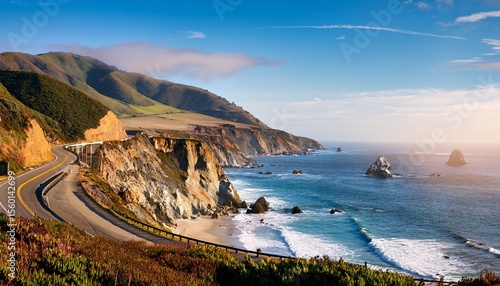 highway 1 on the pacific coast california usa