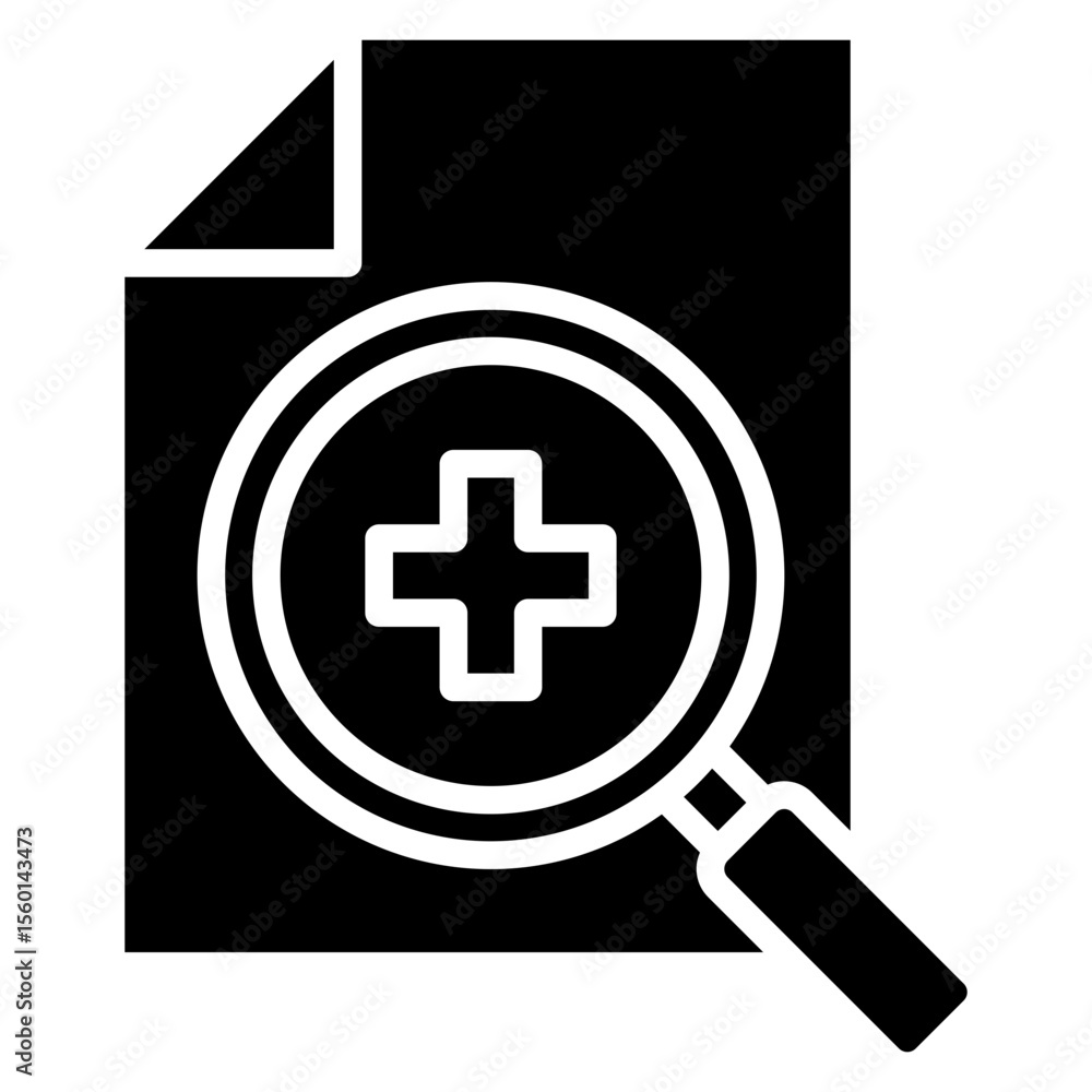 Fototapeta premium Diagnosis Glyph Icon