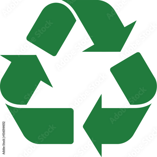Recycle symbol green vector image for environmental sustainability and eco friendly initiatives