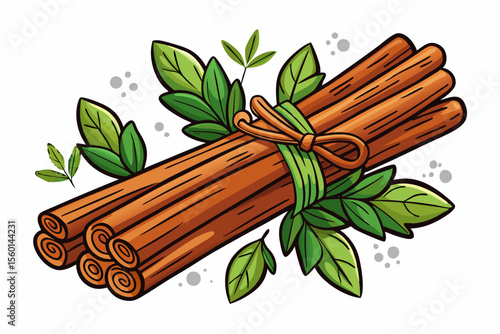 Ideal for food packaging, culinary blogs, natural health products, herbal medicine advertisements, and spice-related branding