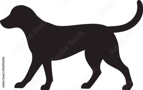 Walking Dog Silhouette for T-shirt Design