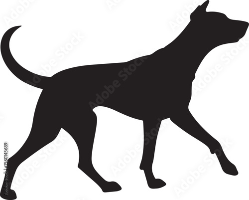 Walking Dog Silhouette for T-shirt Design