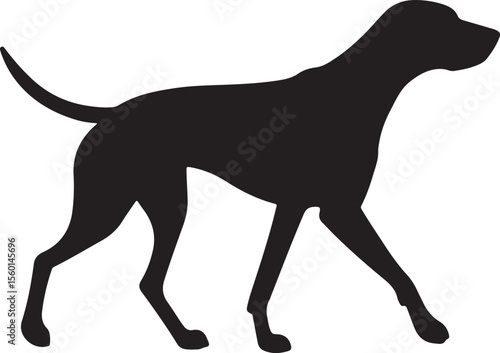 Walking Dog Silhouette for T-shirt Design