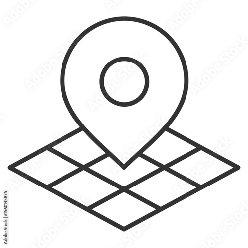 Land Outline Icon Element For Design