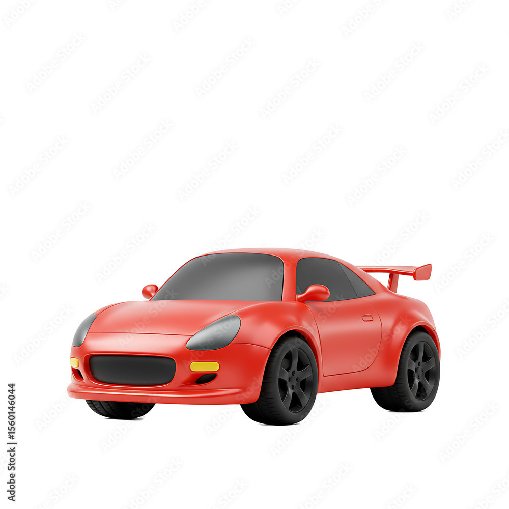 Red Sports Car Illustration on transparent Background Red Sports Car Illustration on transparent Background