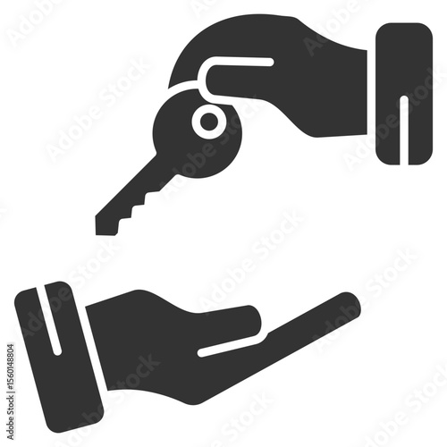 Leasing Glyph Icon Element For Design