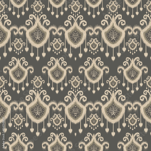 Vintage Abstract Ikat pattern seamless.