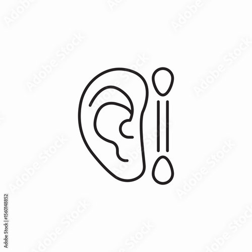 ear swab icon sign vector